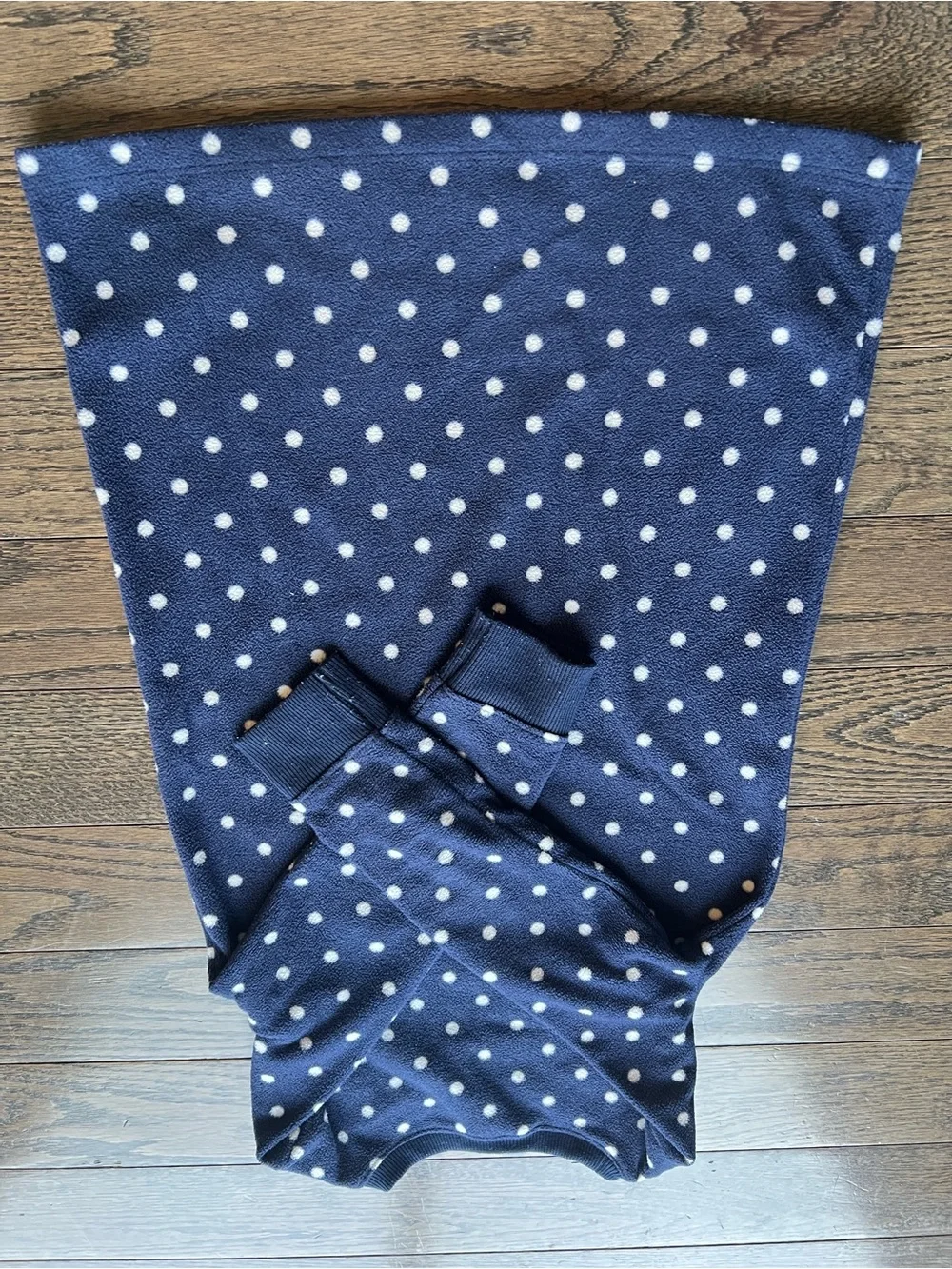 Girls' old Navy Blue Polka Dot Dress - Cozy Long Sleeve 5T size